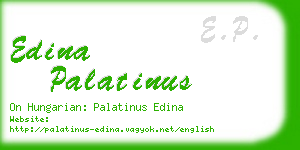 edina palatinus business card